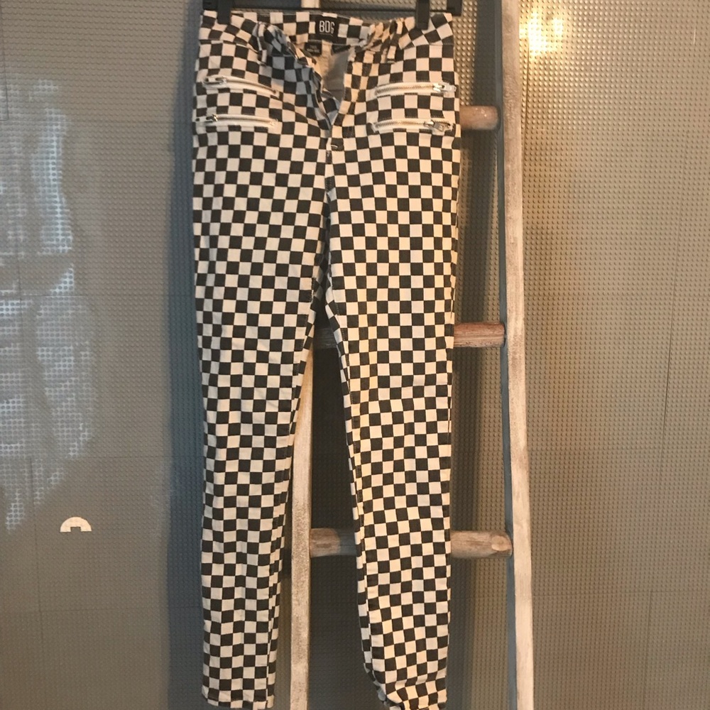 Urban Outfitters Black & White Checkered Jeans 27